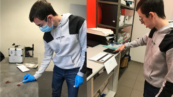 Duoday 2024 : Clément en immersion à la Communauté de brigades du Grau-du-Roi enquête sur un cambriolage et réalise les actes de Police technique et scientifique.