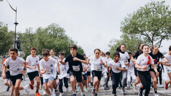 Départ de la course des enfants.