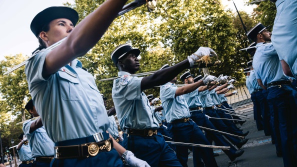 Répétitions du défilé du 14 juillet pour le 2e groupement de l'Académie militaire de la gendarmerie nationalepg