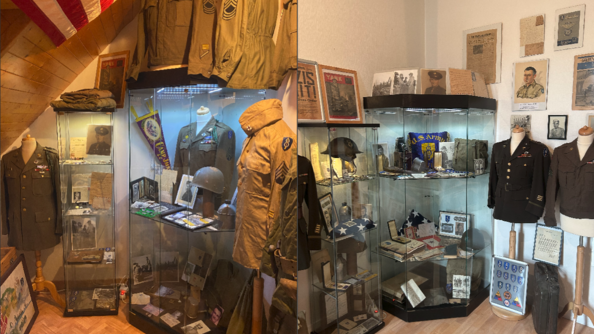 Deux photos d'objets de collection de la 8e division d'infanterie américaine